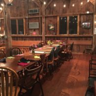 Gathering barn family dinner.