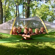Tree tent camping at Heritage Farm